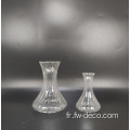 Mini midi de verre borosilicate à côte transparent beau vase